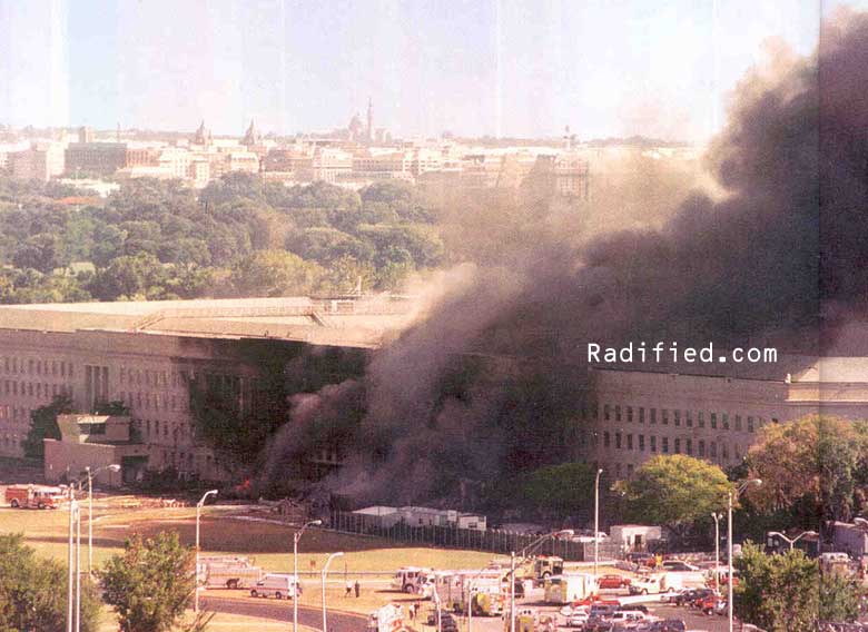 September 11, 2001. The Pentagon, hit by hijacked American flight 77 from Dulles at 9:38AM