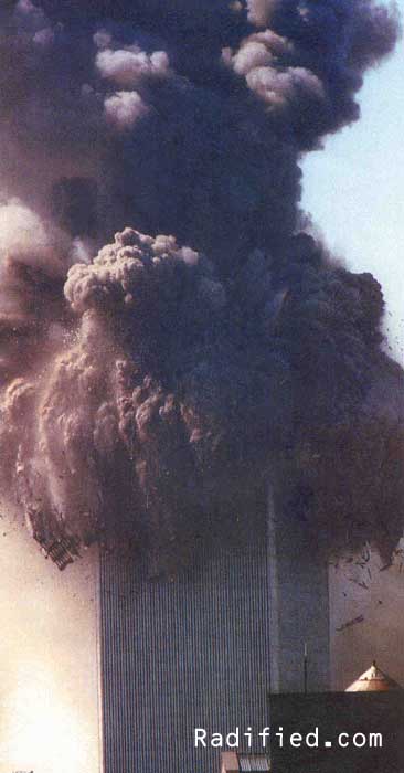 September 11, 2001.10:29AM, #1 North World Trade Center Tower crumbles.