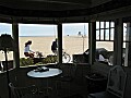 View from inside Eric's house, the strand, Balboa Peninsula, Newport Beach, California