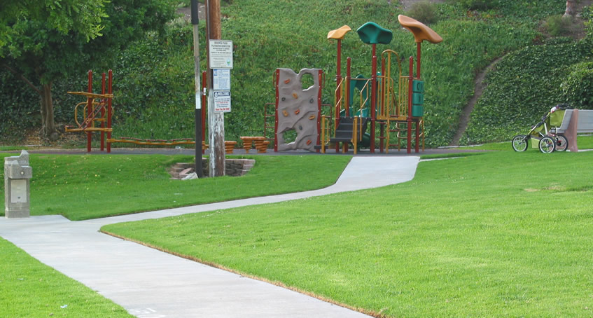 Playground at Begonia Park in Corona del Mar, Newport Beach, California