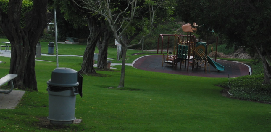 Playground at Begonia Park in Corona del Mar, Newport Beach, California