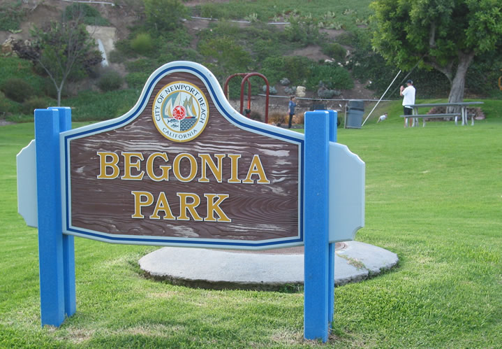 Begonia Park (lower level) in Corona del Mar, Newport Beach, California