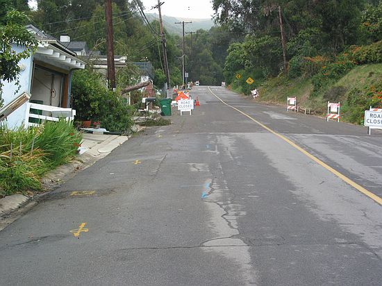 Restricted area, Bluebird Canyon Drive, Laguna Beach, California