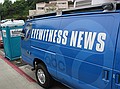 ABC7 Eyewitness News van, Bluebird Canyon, Laguna Beach