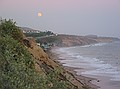 Full moon at Crystal Cove State Park, Laguna Beach, California