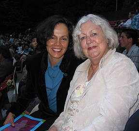 Maria & Nancy at Jahmar's high school graduation at the Irvine Bowl in Laguna Beach