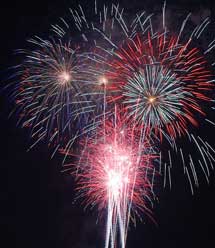 Fireworks 2008 | Newport Dunes as viewed from Castaways Park, Newport Beach, California