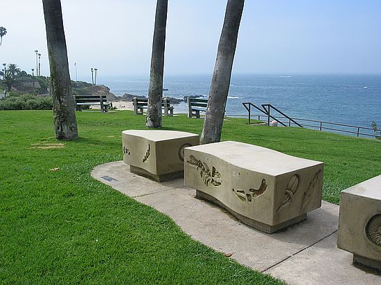 Wave benches, Heisler Park, Laguna Beach, Orange County, California