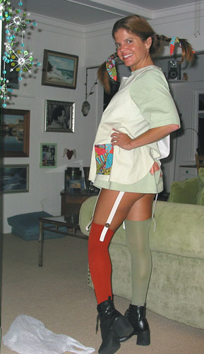 Julie, dressed as Pippi Longstocking for Halloween