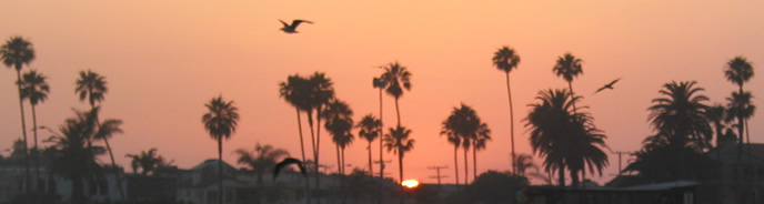 Sunset at Corona del Mar, Newport Beach, California