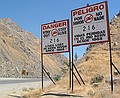 Warning Sign: Lives Lost, Sequoia National Forest, Southern Sierra Mountains