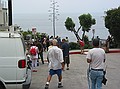 Film crew & extras, Thalia street, Laguna Beach