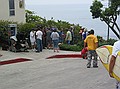 Film crew & extras, Thalia street, Laguna Beach