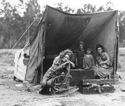 Family of the Great Depression, liberated from a sense of futility