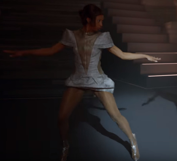 Dancer's legs in Filthy music video